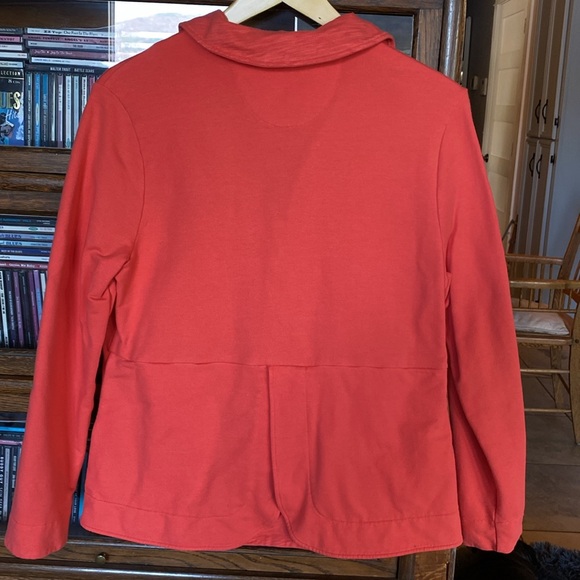 NEON BUDDHA Coral Blazer/Jacket Large Decorative Button Size Petite Large - Picture 5 of 13